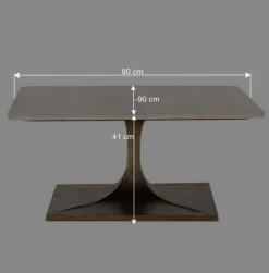 Wohnzimmertisch mit hellgrauer Marmorplatte - Cimbaly^Wohnen Sale