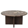 Wohnzimmertisch mit Marmorplatte in Braun - Farizio^Wohnen New