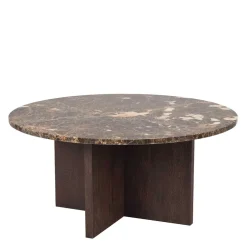 Wohnzimmertisch mit Marmorplatte in Braun - Farizio^Wohnen New