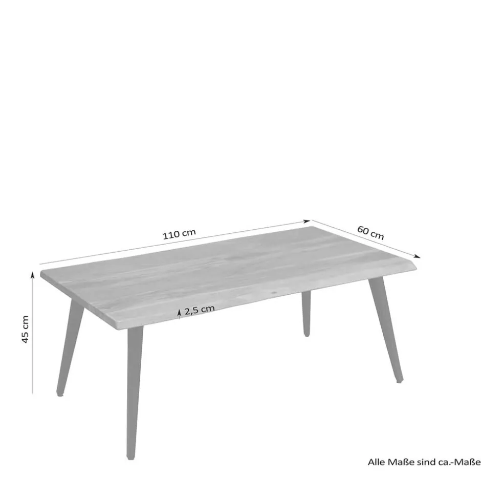 Wohnen Wohnzimmertisch mit Natur-Baumkante - Filmau