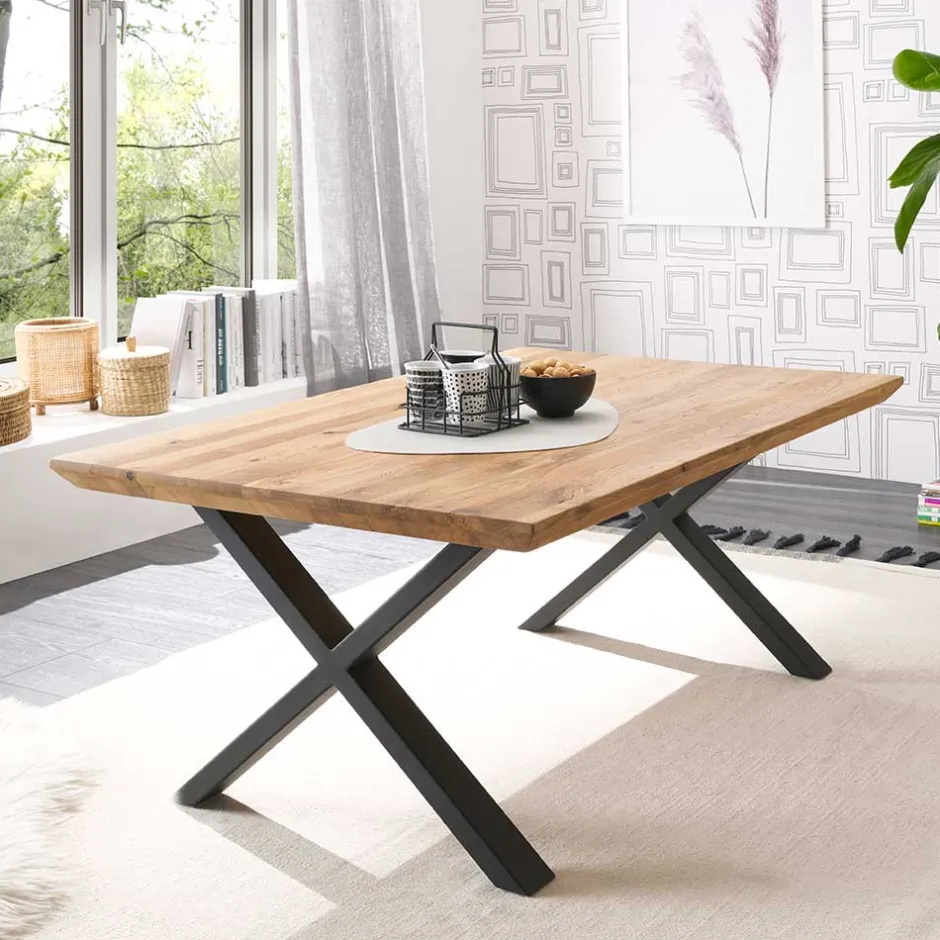 Wohnen Wohnzimmertisch mit X-Beinen - Ceraldina