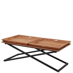 Wohnen Wohnzimmertisch mit zwei Tabletts - Mailiona