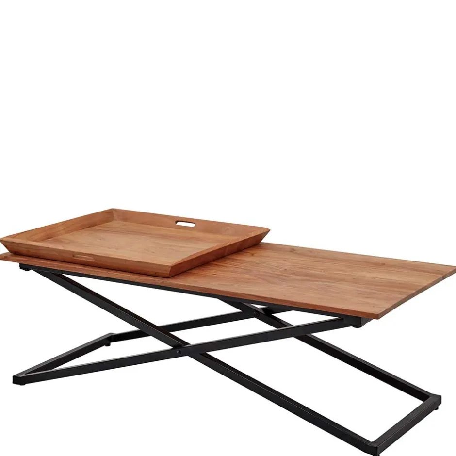 Wohnen Wohnzimmertisch mit zwei Tabletts - Mailiona