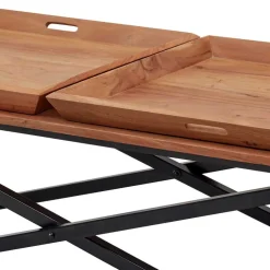 Wohnen Wohnzimmertisch mit zwei Tabletts - Mailiona