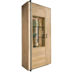 Wohnzimmervitrine aus Asteiche Massivholz - Clenza^Wohnen Outlet