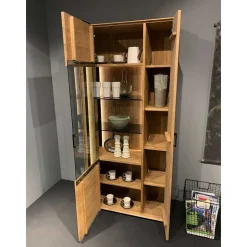 Wohnzimmervitrine aus Asteiche Massivholz - Clenza^Wohnen Outlet