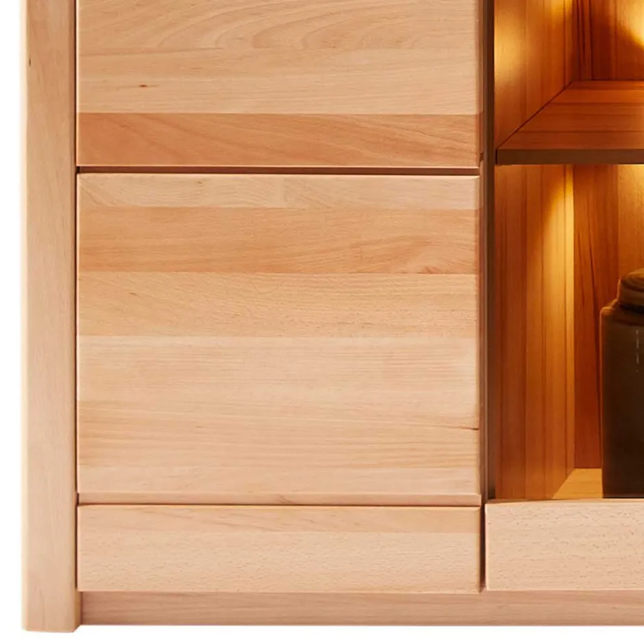 Wohnzimmervitrine aus Kernbuche mit LED - Amyonta^Wohnen Online