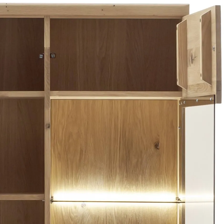 Wohnen Wohnzimmervitrine in Asteiche Hell - Losiamos