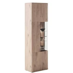 Wohnzimmervitrine in Wildeiche Holzoptik - Comrinaca^Wohnen Sale