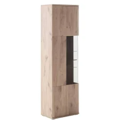 Wohnzimmervitrine in Wildeiche Holzoptik - Comrinaca^Wohnen Sale