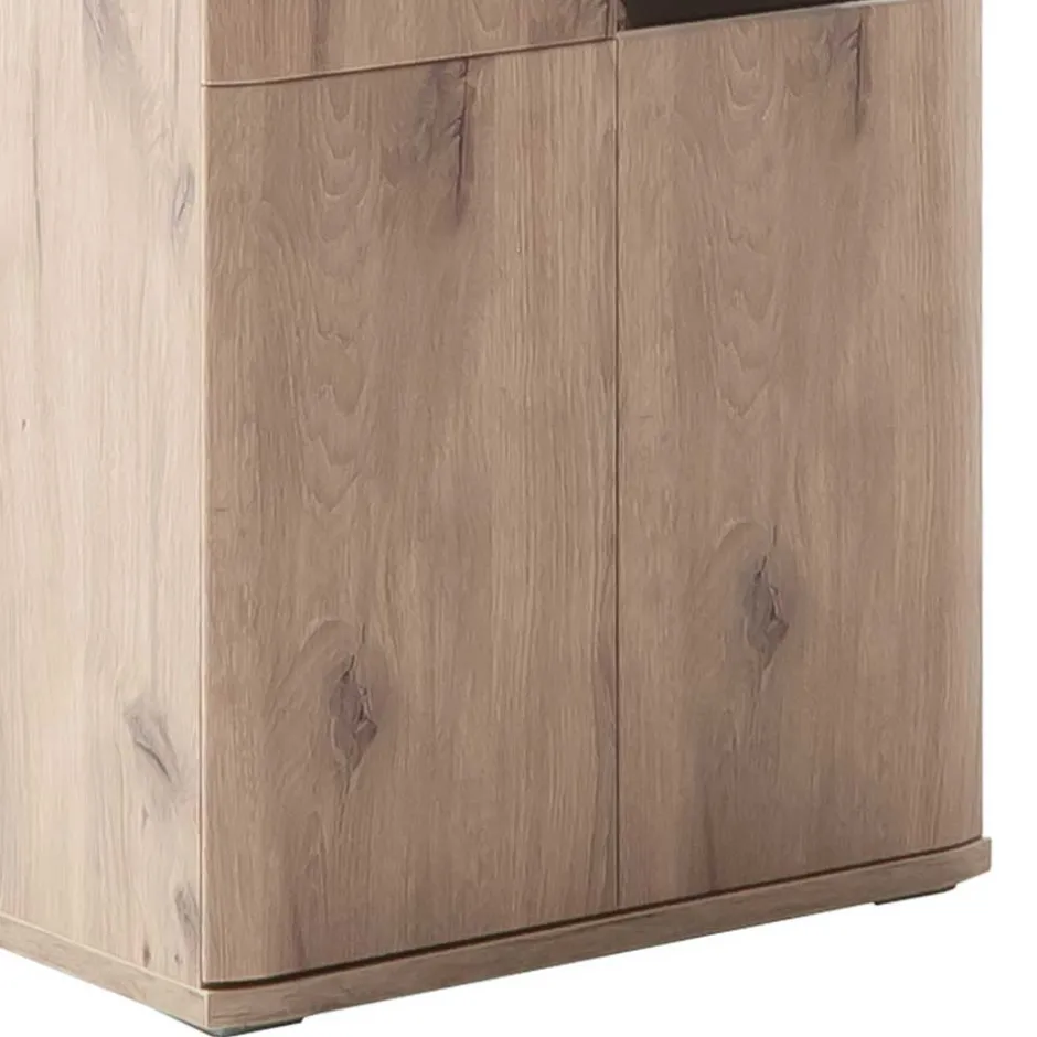 Wohnzimmervitrine in Wildeiche Holzoptik - Comrinaca^Wohnen Sale