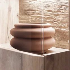 Wohnzimmervitrine in Wildeiche Holzoptik - Comrinaca^Wohnen Sale