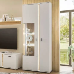 Wohnzimmervitrine mit LED Beleuchtung - Racelyn^Wohnen Sale