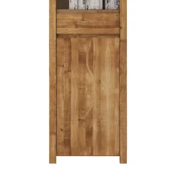 Wohnen Wohnzimmervitrine Nadalia aus Wildeiche Massivholz