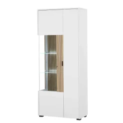 Wohnzimmer-Vitrinenschrank zweifarbig - Nenaloro^Wohnen Outlet