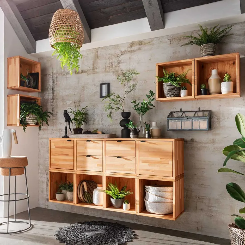 Wohnen Würfelregale Kombination aus Kernbuche - Gabela (zwölfteilig)