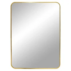 50x70 Abgerundeter Spiegel in Messingfarben - Volpedo^Wohnen