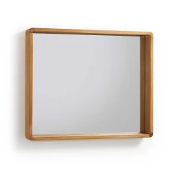 80x65 Badezimmerspiegel mit Teak Holz - Tiranny^Wohnen Sale