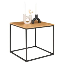 45x45 Beistelltisch in Eiche & Schwarz - Mercadeo^Wohnen