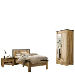 90x200 Bett & Nachttisch & Schrank - Naiavio (dreiteilig)^Wohnen