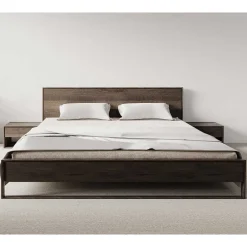 Wohnen 140x200 Bett aus Eiche mit Räucheröl - Beverson