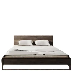 Wohnen 140x200 Bett aus Eiche mit Räucheröl - Beverson