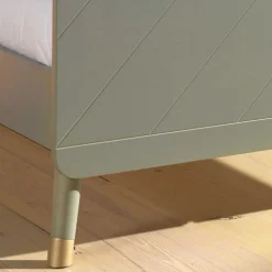 90x200 Bett in Oliv Grün & Gold - Genn^Wohnen Discount