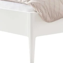 140x200 Bett in Weiß aus Buche & Kunstleder - Shian^Wohnen Sale