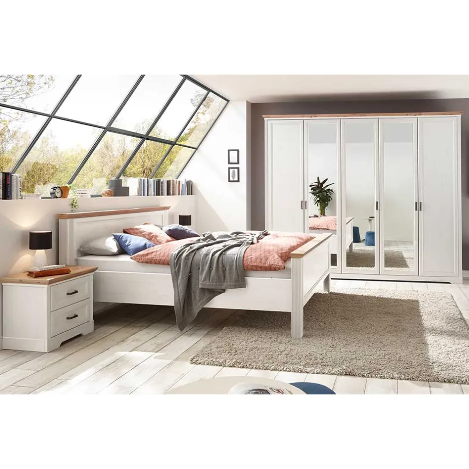 Wohnen 160x200 Bettanlage & Kleiderschrank - Maggio (vierteilig)