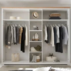 Wohnen 160x200 Bettanlage & Kleiderschrank - Maggio (vierteilig)