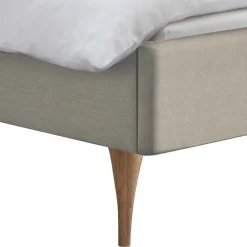 Wohnen 140x200 Bettgestell gepolstert in Beige - Duarto