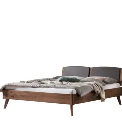 Wohnen 140x200 Bettgestell in Nussbaum Braun - Nigari