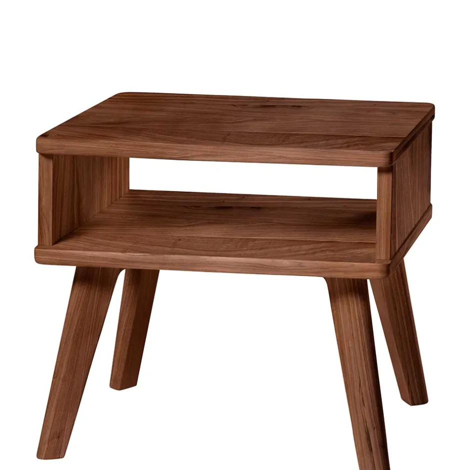 Wohnen 140x200 Bettgestell in Nussbaum Braun - Nigari