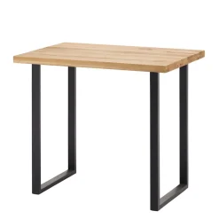 120x80 cm Bar Tisch aus Wildeiche & Stahl - Karmini^Wohnen