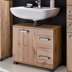 65x59 cm Becken-Unterschrank in Holz Optik - Iskro^Wohnen Best