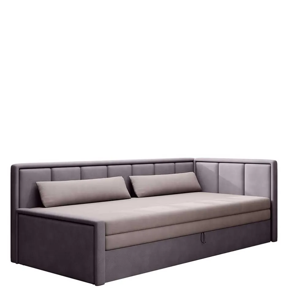 Wohnen 150x200 cm Bettsofa in Altrosa und Mauve - Tampa