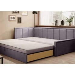 Wohnen 150x200 cm Bettsofa in Altrosa und Mauve - Tampa