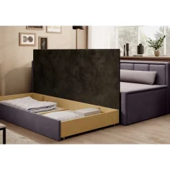 Wohnen 150x200 cm Bettsofa in Altrosa und Mauve - Tampa