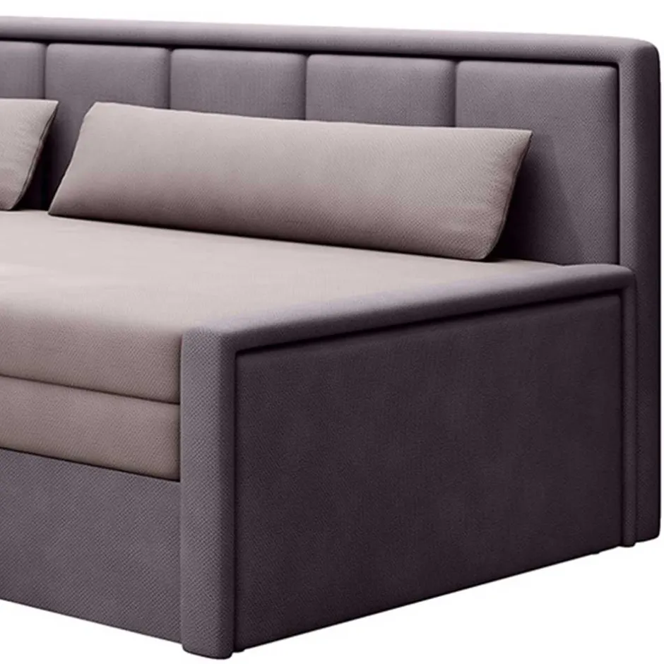 Wohnen 150x200 cm Bettsofa in Altrosa und Mauve - Tampa