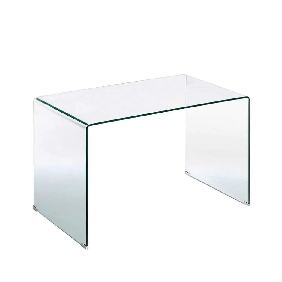 125x70 cm Design Schreibtisch aus Glas - Fire^Wohnen Clearance