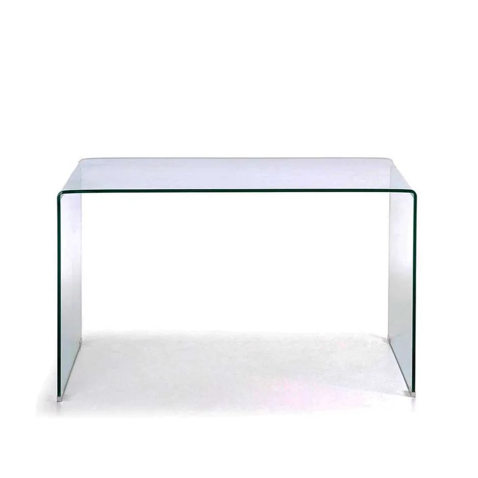 125x70 cm Design Schreibtisch aus Glas - Fire^Wohnen Clearance