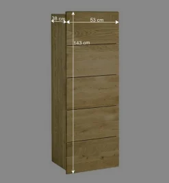 Wohnen 53x143 cm Eiche Kommode geölt - Avidora