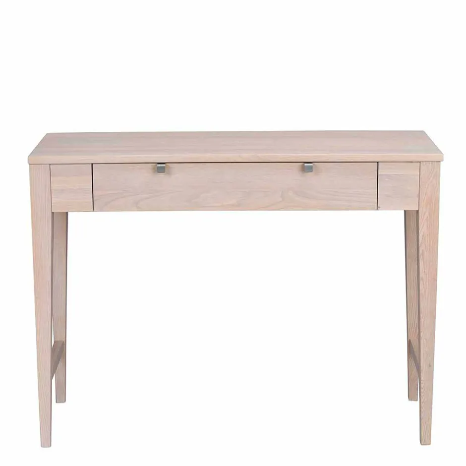 Wohnen 100x40 cm Konsolentisch in Eiche White Wash - Vaxos