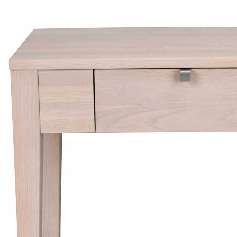 Wohnen 100x40 cm Konsolentisch in Eiche White Wash - Vaxos