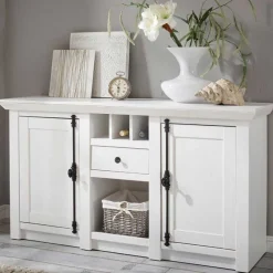 152x83 cm Landhaus Anrichte in Weiß - Chelles^Wohnen Hot