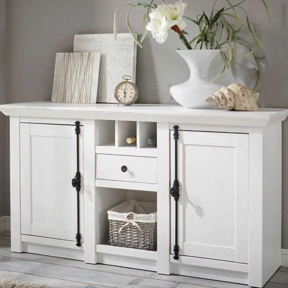 152x83 cm Landhaus Anrichte in Weiß - Chelles^Wohnen Hot