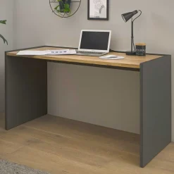 143x63 cm Schreibtisch in Wildeiche Optik & Anthrazit - Ahilav^Wohnen Sale
