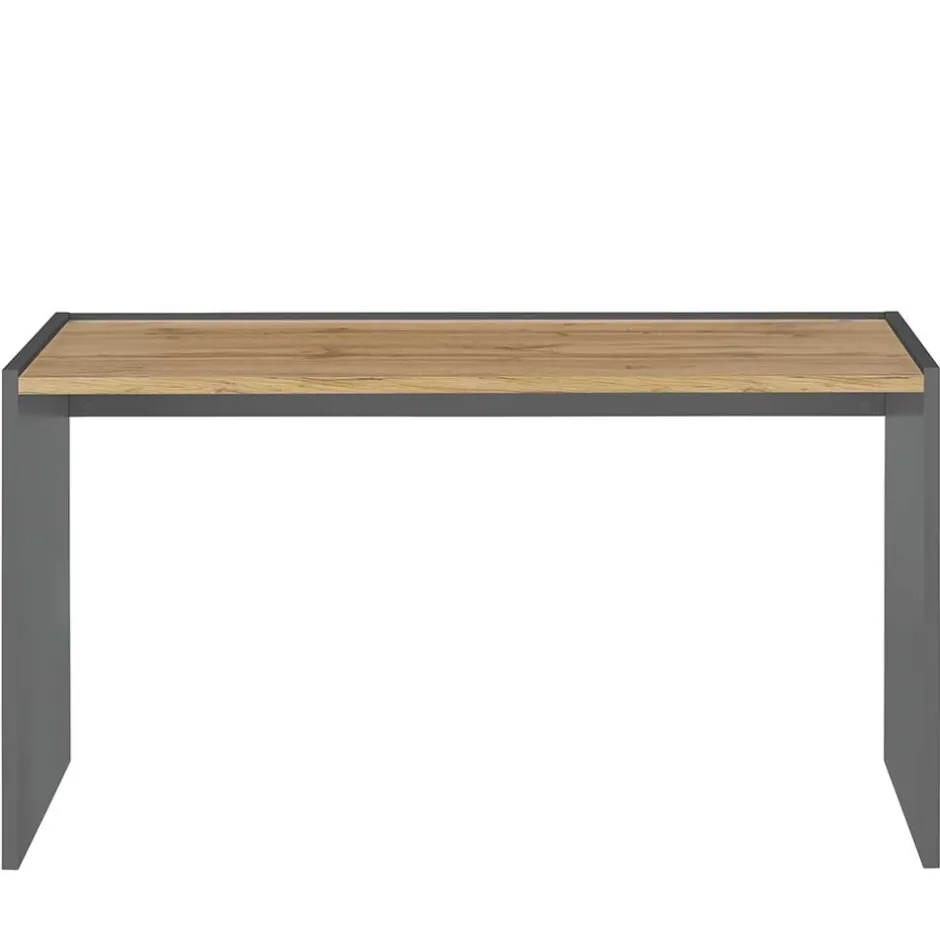 143x63 cm Schreibtisch in Wildeiche Optik & Anthrazit - Ahilav^Wohnen Sale