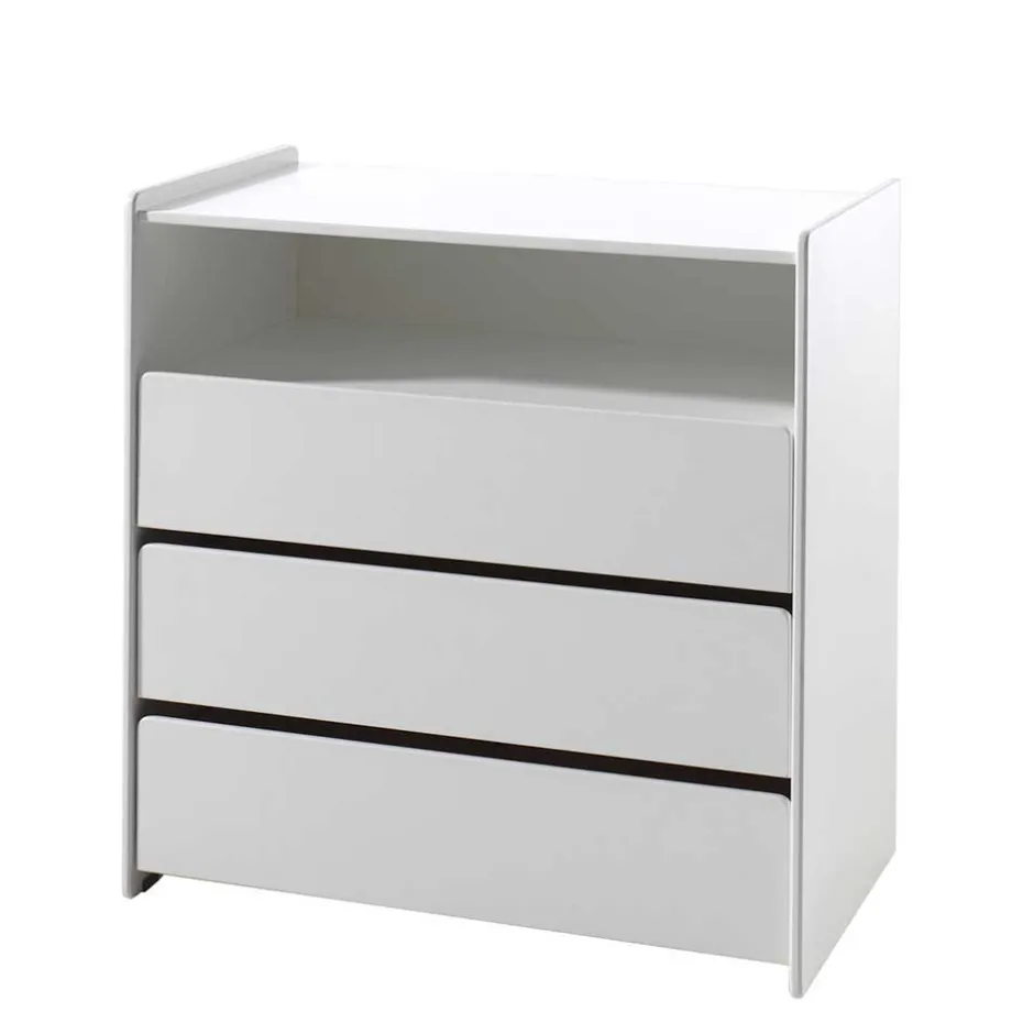 Kinder Wohnen 90x92 cm Schubladen-Kommode in Weiß - Mauricia