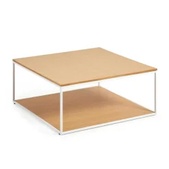 80x80 Couchtisch mit Bodenplatte in Eiche - Bosso^Wohnen Clearance